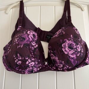 Torrid Dark Purple Floral Bra
